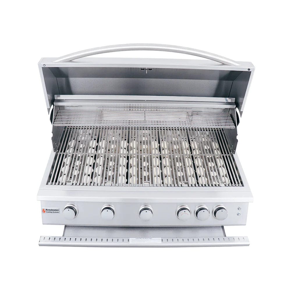 RCS Premier L Series 40" 5-Burner Freestanding Grill w/ Rear Infrared Burner & LED Lights